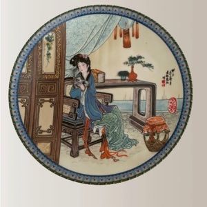 12th plate Beauties of the Red Mansion series.  Chiao-chieh with box and papers